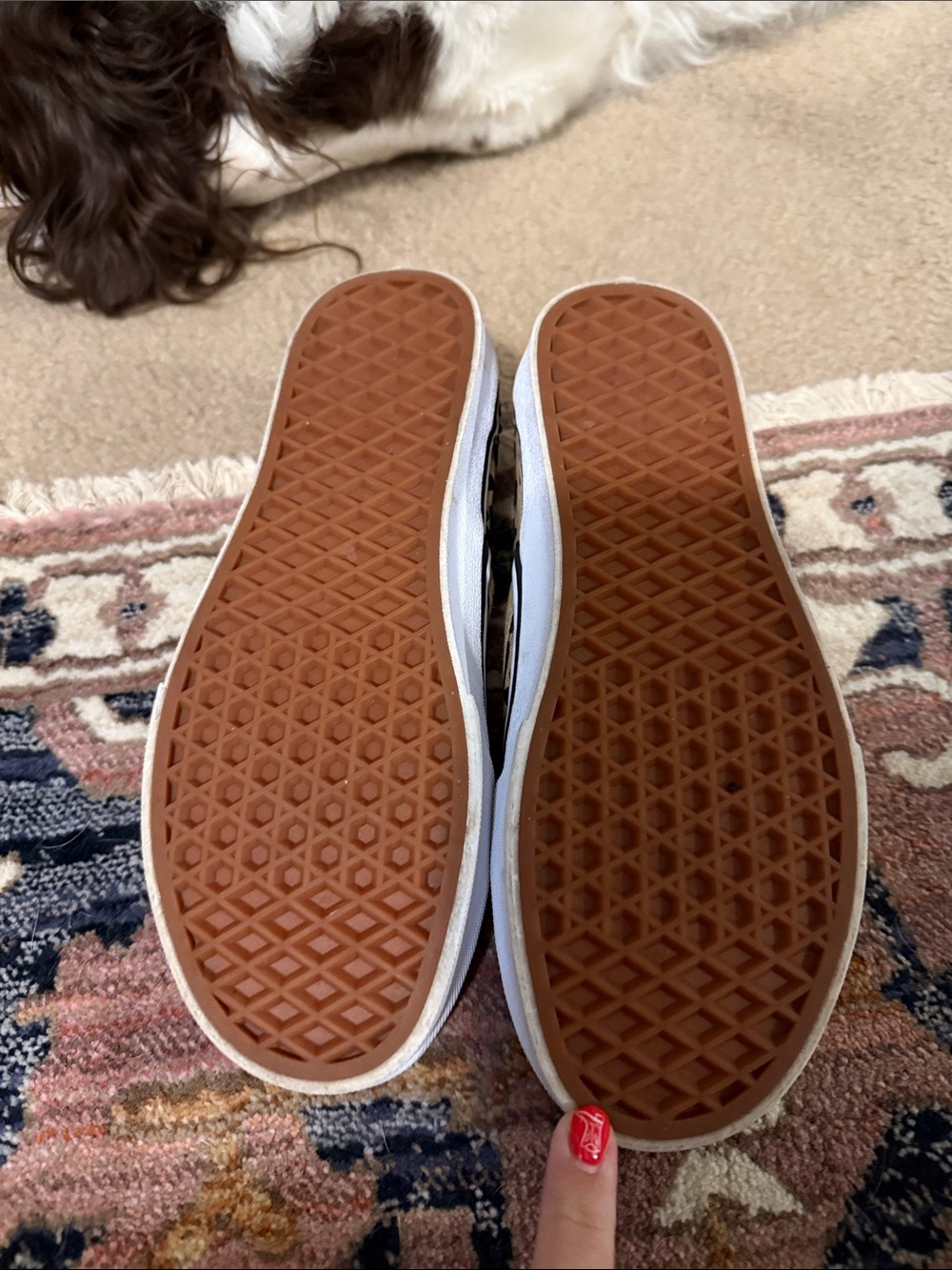 Vans Women’s Slip-On Sneakers in Leopard Print - Tan/Black - Picture 7 of 7
